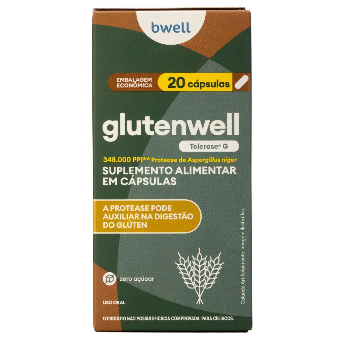 Enzima Digestiva Protease bwell Glutenwell 20 Cápsulas