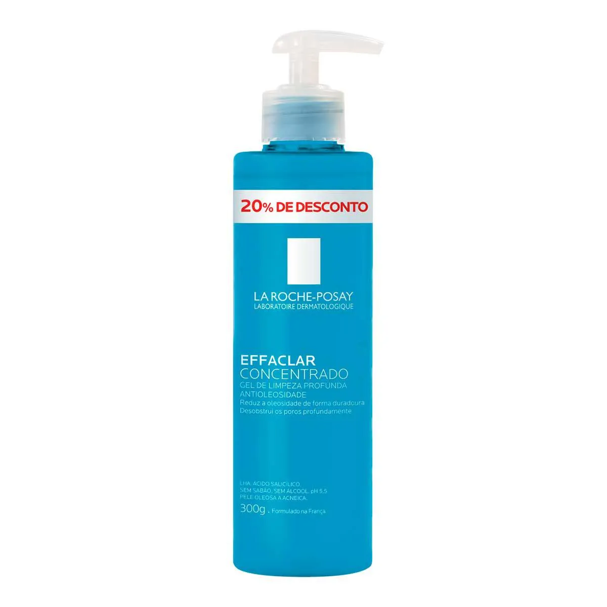 Gel de Limpeza Facial La Roche-Posay Effaclar Concentrado Pele Oleosa 300g