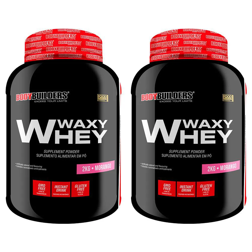 2x Whey Protein Waxy Whey (35%) – 2kg – Bodybuilders Baunilha e Chocolate