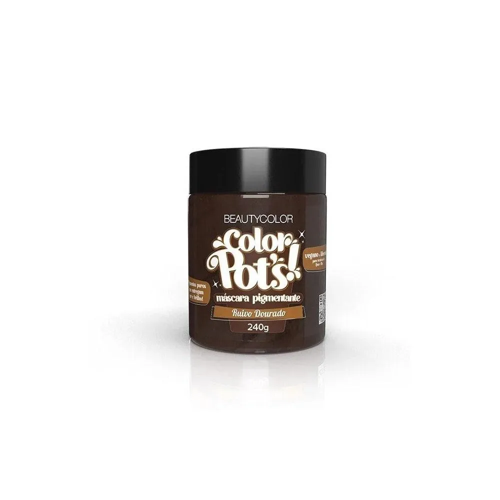 Máscara Tratamento Capilar Beautycolor Pigmentante Color Pots Ruivo Dourado